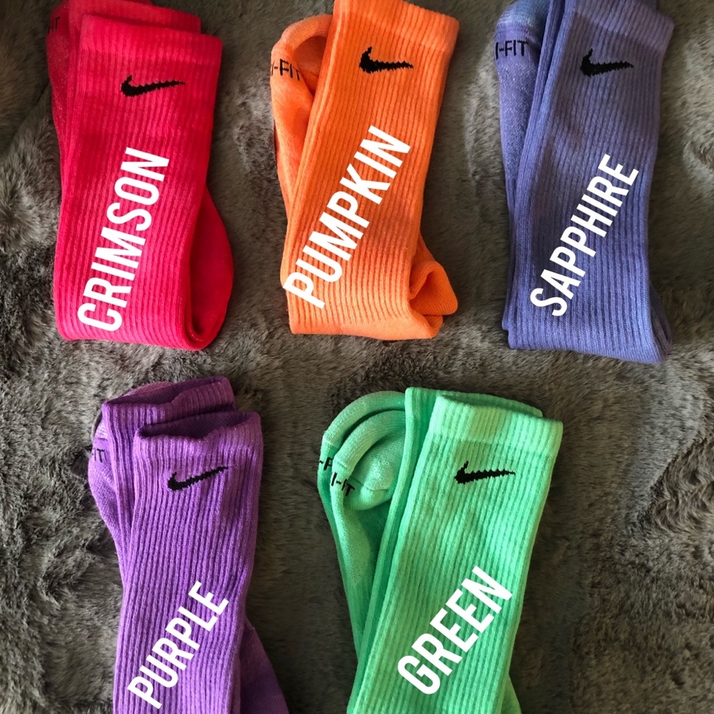 🆕3 Pack ⭐️Nike Custom Colour Unisex Crew Socks | Any colour you choose - Picture 13 of 13